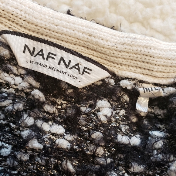 NAF NAF | COZY OPEN FRONT CARDIGAN SWEATER - Picture 7 of 8